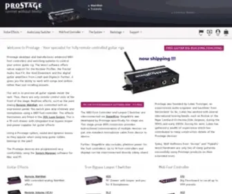 Prostage.eu(Professional devices for guitar rig building) Screenshot