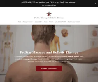 Prostarmassage.com(Matawan Massage) Screenshot