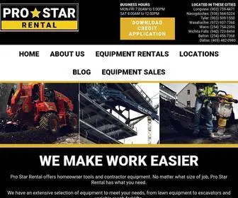 Prostarrental.com(Pro Star Rental) Screenshot