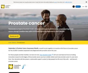 Prostatecancer.ca(Prostate cancer) Screenshot