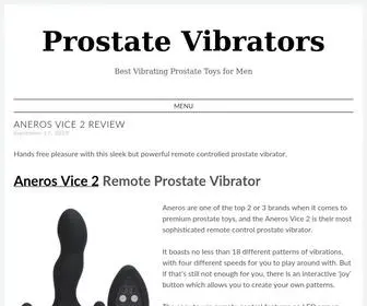 Prostatevibrators.com(Prostate Vibrators) Screenshot