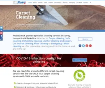 Prosteamuk.com(Specialist cleaning services in Surrey & Hampshire) Screenshot