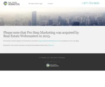 Prostepmarketing.com(Your Real Estate Website) Screenshot