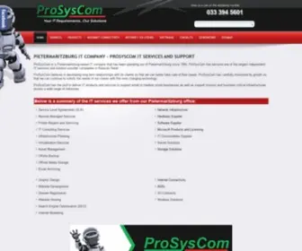 Prosyscom.co.za(ProSysCom IT services and support) Screenshot
