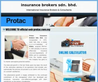 Protac.com.my(Protac Insurance Brokers Sdn Bhd) Screenshot