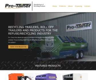 Protainer.com(Recycling Trailers and Products) Screenshot