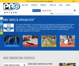 Protapes.com(Pro Tapes & Specialties) Screenshot