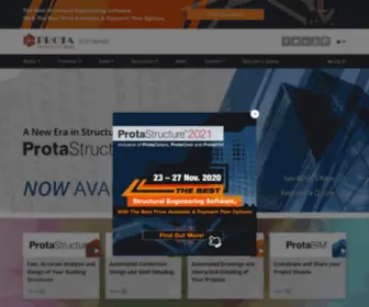 Protastructure.com(Structural engineering software) Screenshot