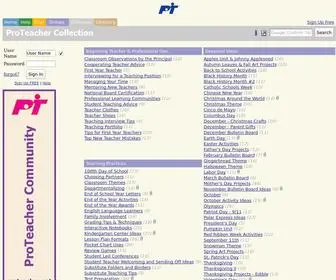 Proteacher.org(The ProTeacher Collection) Screenshot