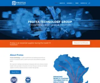 Protea.co.za(South Africa's Leading Electronic Communications And Digital Automation Group) Screenshot