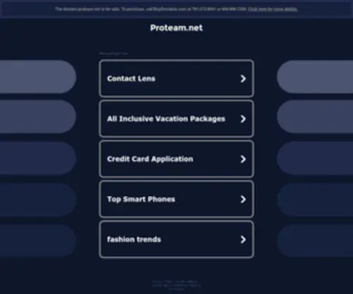 Proteam.net(Premium domain) Screenshot