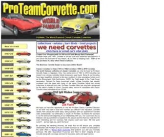 Proteamcorvette.com(World Famous Corvette Collection) Screenshot