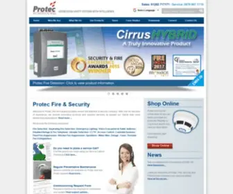 Protec.co.uk(Protec Fire & Security) Screenshot
