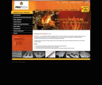 Protechcompanyinc.com(ProTech Innovative Thermal Processing Solutions) Screenshot