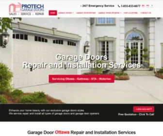 Protechgarage.ca(Ottawa Garage Door Repair and Installation Services) Screenshot