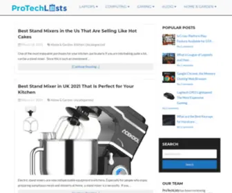 Protechlists.com(Unbiased Tech Reviews From Experts) Screenshot