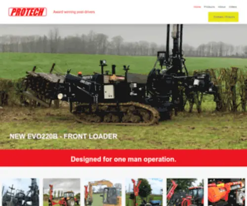 Protechmachinery.co.uk(Award winning agricultural machinery) Screenshot