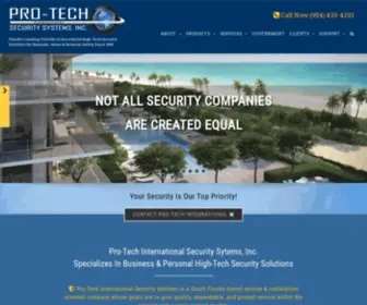 Protechweb.net(Pro-Tech Security Florida) Screenshot