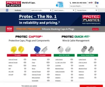 Protecinfo.co.uk(Protec Plastics protective caps) Screenshot