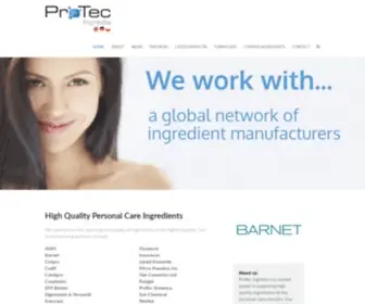 Protecingredia.com(High Quality Personal Care Ingredients) Screenshot