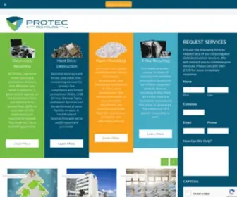 Protecrecycling.com(Electronics Recycling & Paper Shredding) Screenshot