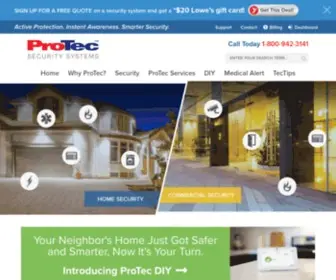 Protecsecuritysystems.com(Home Security Systems Greenville) Screenshot