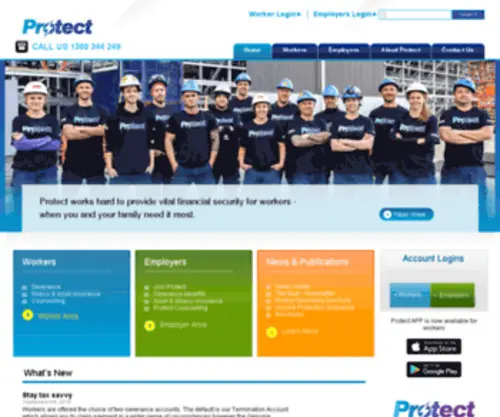 Protect.net.au(Home) Screenshot