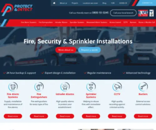 Protectanddetect.co.uk(Fire Alarms Ipswich & Colchester) Screenshot