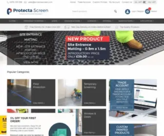 Protectascreen.com(Temporary Protection Materials for Sites) Screenshot