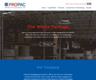 Protectivepack.com(PROPAC) Screenshot