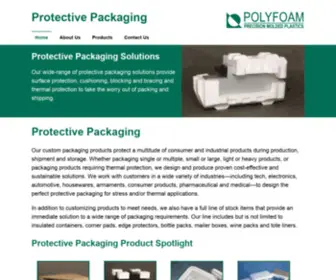 Protectivepackaging.com(Poly Foam Corporation) Screenshot