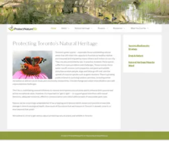 Protectnatureto.org(Protecting Toronto's Natural Heritage) Screenshot