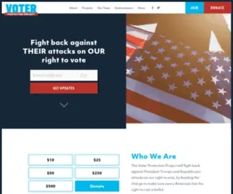 Protectvoting.org(Voter Protection Project) Screenshot