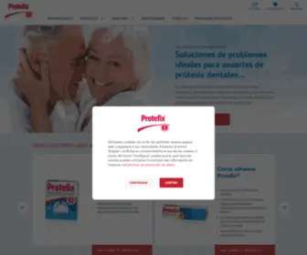 Protefix.com.ar(Adhesivos Protefix para usuarios de prótesis dentales) Screenshot