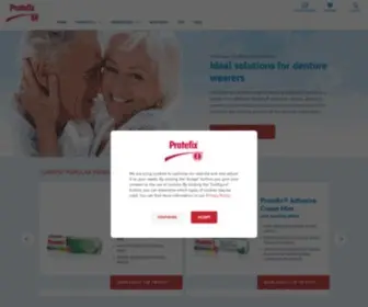 Protefix.com(The specialist for adhesive dentures Protefix®) Screenshot