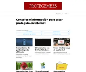 Protegeme.es(Consejos e información para estar protegido en Internet) Screenshot