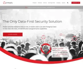 Protegrity.com(Protegrity's data security software) Screenshot