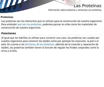 Proteinas.org.es(Proteínas) Screenshot