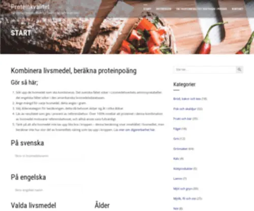 Proteinkvalitet.se(Proteinkvalitet) Screenshot