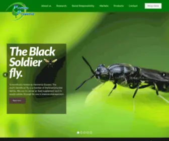 Proteinproductsllc.com(Changing the world with one tiny insect) Screenshot