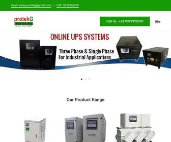 Protekgindia.co(Manufactures and exporters of power conditioning products) Screenshot