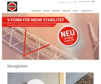 Protektor.de(Entwicklung, Herstellung und Vertrieb von Bauprofilen) Screenshot