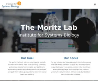 Proteomecenter.org(The goal of the Moritz Lab) Screenshot