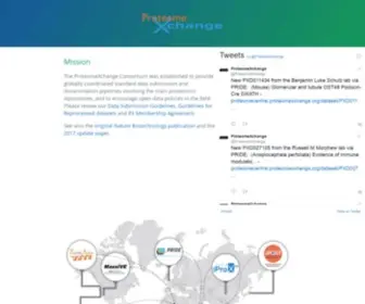 Proteomexchange.org(Mission) Screenshot