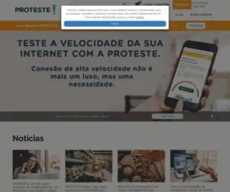 Proteste.org.br(Associação Brasileira de Defesa do Consumidor) Screenshot