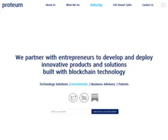 Proteum.io(Blockchain Advisory and Investments) Screenshot