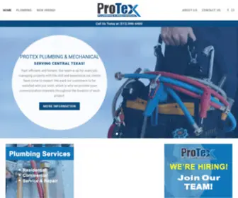 Protexaustin.com(ProTex Plumbing) Screenshot