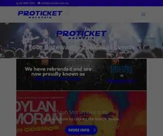 Proticket.com.my(Your Gateway To The Great Events) Screenshot