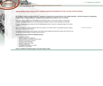 Protile.co.za(PROTILE concrete roof tile machinery and related equipment) Screenshot