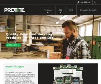 Protite.com.au(Quality Paint & Building Products for Trade & DIY) Screenshot